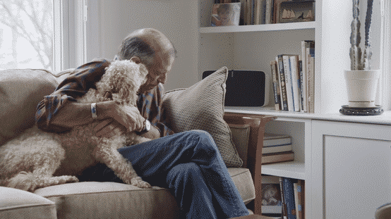 Tony Wagner with his dog